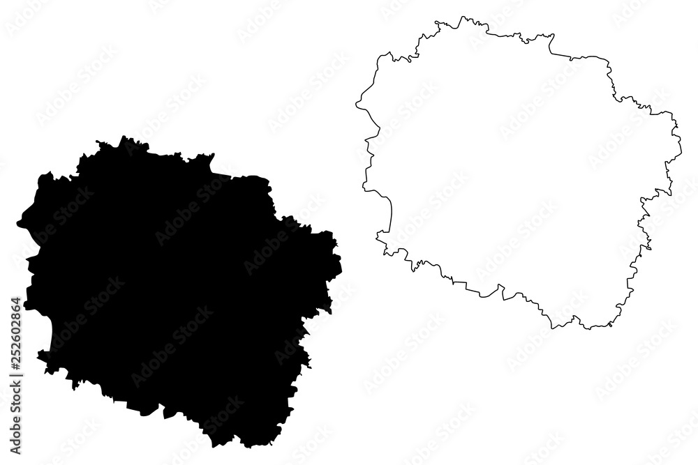 Kuyavian-Pomeranian Voivodeship (Administrative divisions of Poland, Voivodeships of Poland) map vector illustration, scribble sketch Cuiavian-Pomeranian Voivodeship (Kujawsko-Pomorskie or Kujawy-Pome