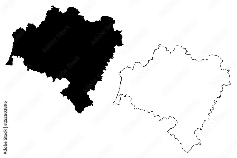 Obraz premium Lower Silesian Voivodeship (Administrative divisions of Poland, Voivodeships of Poland) map vector illustration, scribble sketch Lower Silesian Province map
