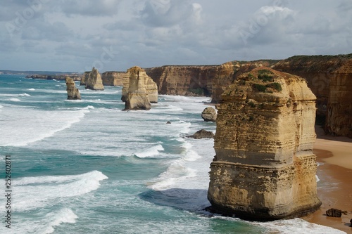 cliffs at the Great Ovean Road in Australia