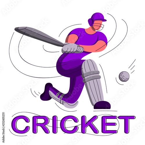 Cricket batsman flat