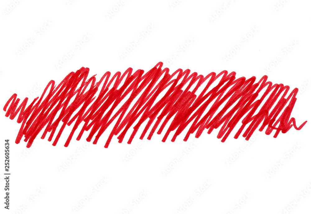 Abstract bright red touches texture on white Abstract bright red touches texture on white