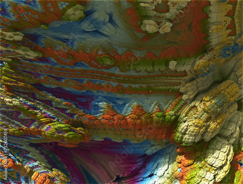 abstrakte bunte faraktal Bilder 3D-Rendering