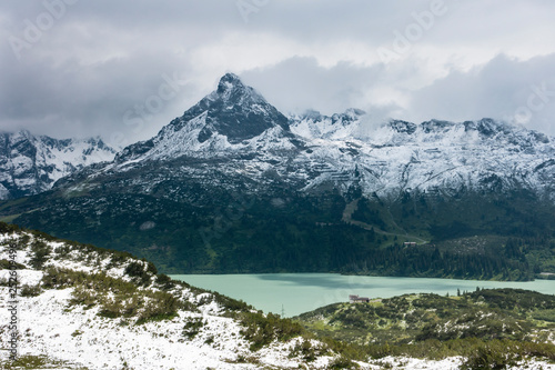 Snowy Summer Mountains near Galtur, Austria