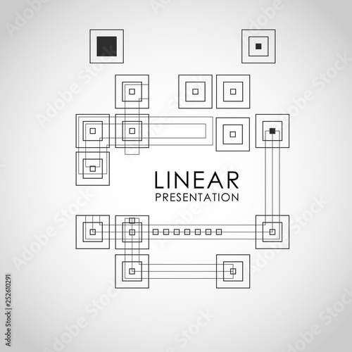 Abstract background with connect cubes and squares vector illustration
