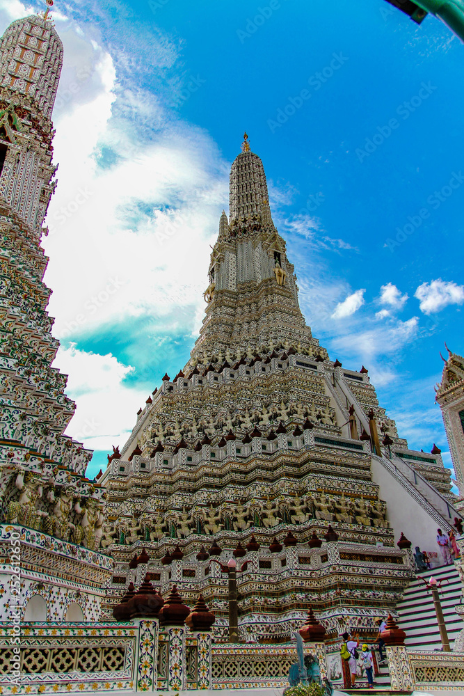 Wat Arun Temple in Temple during sunny day, Bangkok, Thailand