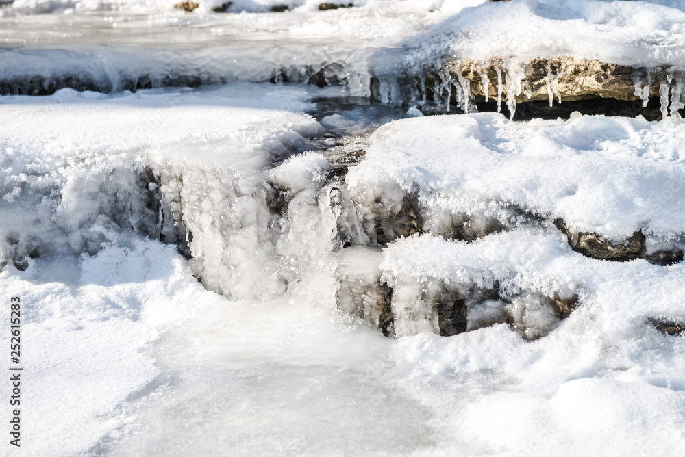 Frozen streams of water Frozen streams of water