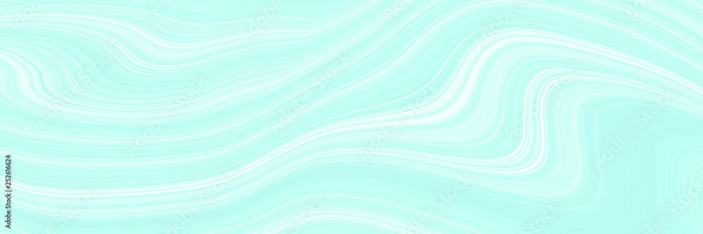 A wave pattern of white and blue. The background is turquoise with streaks and curved lines. A wave pattern of white and blue. The background is turquoise with streaks and curved lines.