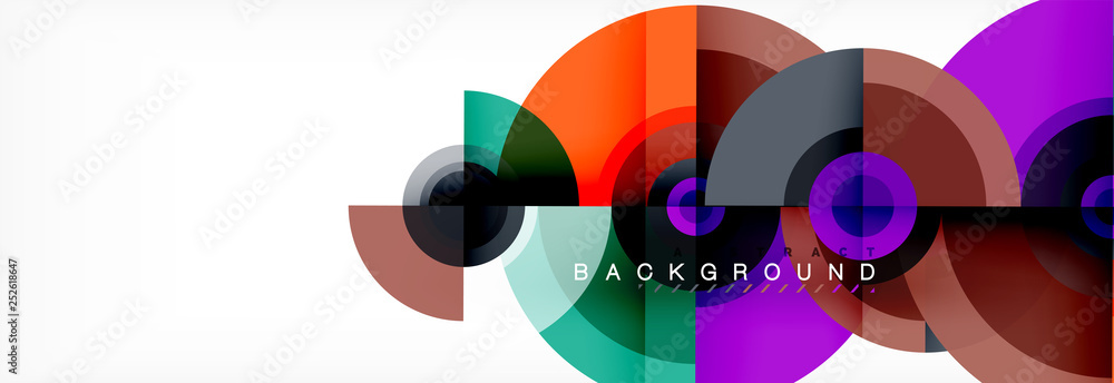 Round circles and triangles abstract background Round circles and triangles abstract background