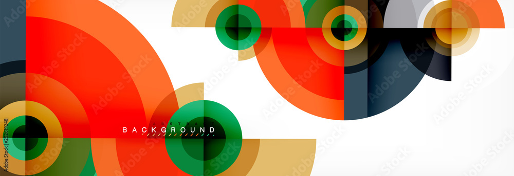 Round circles and triangles abstract background Round circles and triangles abstract background