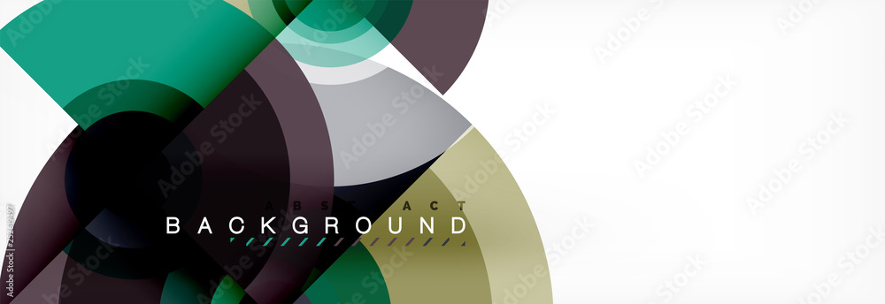 Flying circles geometric abstract background Flying circles geometric abstract background