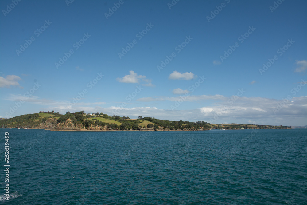 Green coast of Waiheke island near Auckland, New Zealand