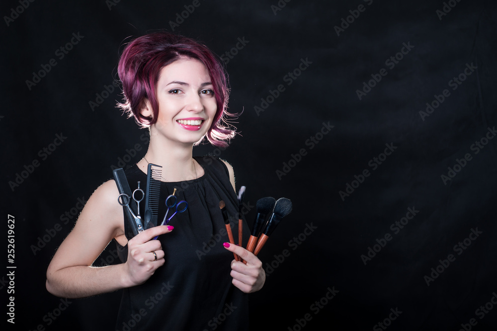 hairdresser woman in studio hairdresser woman in studio