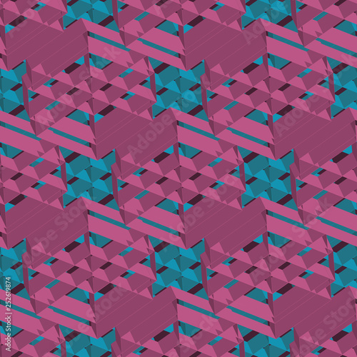 Geometric abstract symmetric pattern . Seamless convex, voluminous,background. Endless texture.   Vector 3D image.