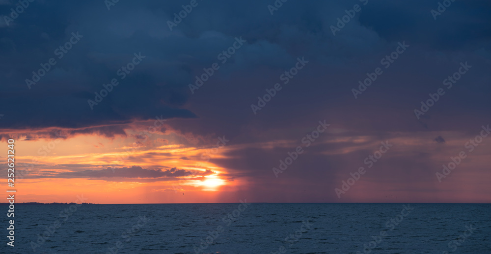 Sunset on the sea