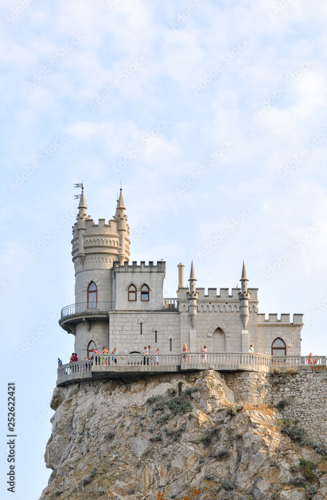 Castle Swallow's Nest in Crimea. On the cliff of Cape Ai-Todor in Gaspra.