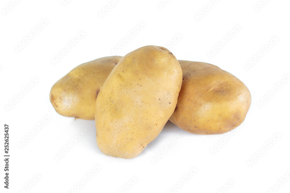 potato on white background. potato on white background.