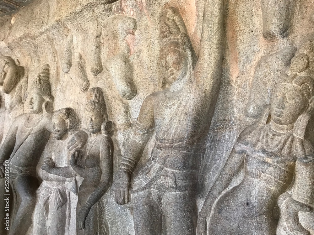 Stone Carving of Hindu Deities