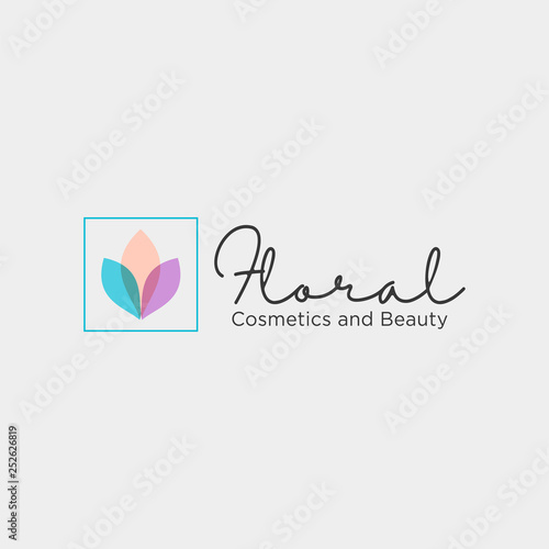 beauty cosmetic line art logo template vector illustration icon element