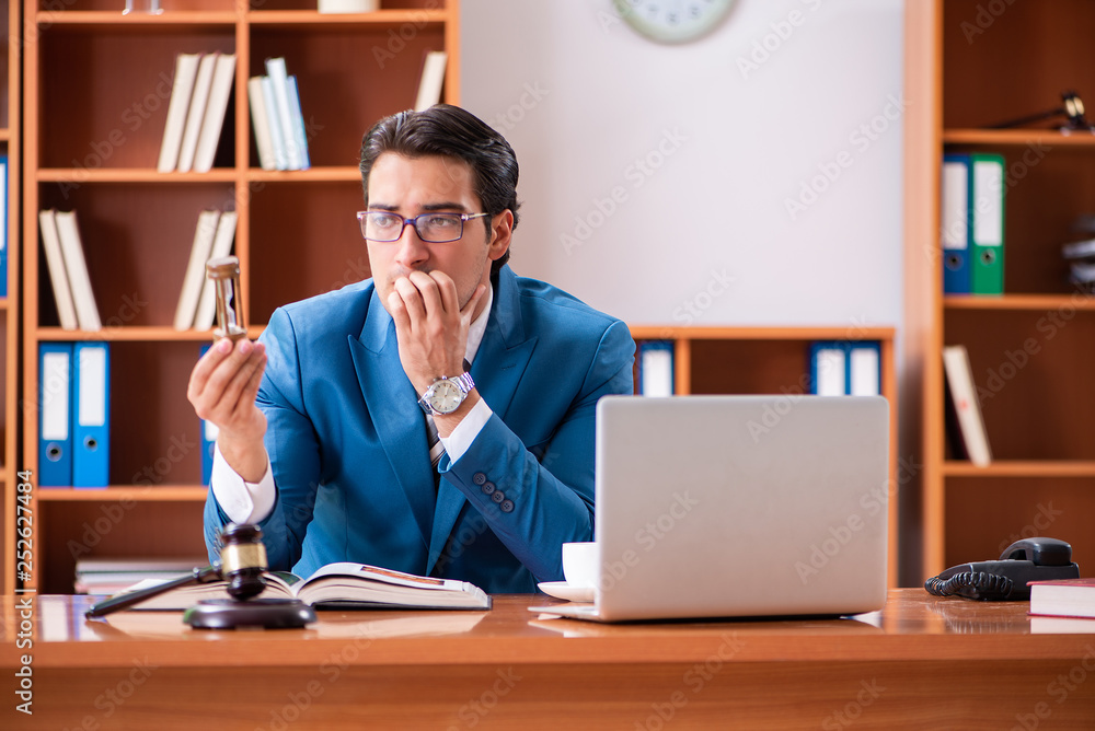 Lawyer working in the office Lawyer working in the office