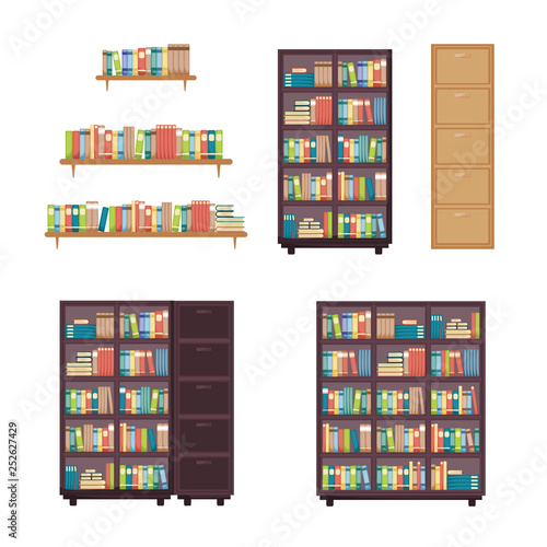 Literature Book Stack on Bookshelf Bookcase Rack Library Furniture