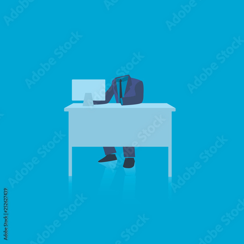 fictitious employee. Vector business concept illustration