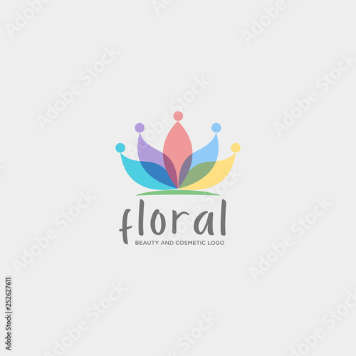 beauty cosmetic line art logo template vector illustration icon element