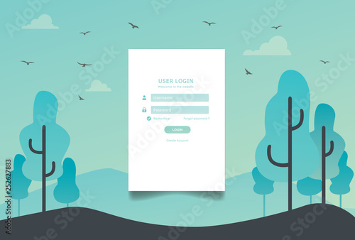 log in page design