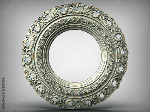 oval frame on white background