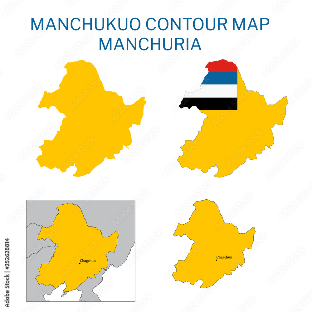 historical map of Manchukuo on the territory of modern China State of