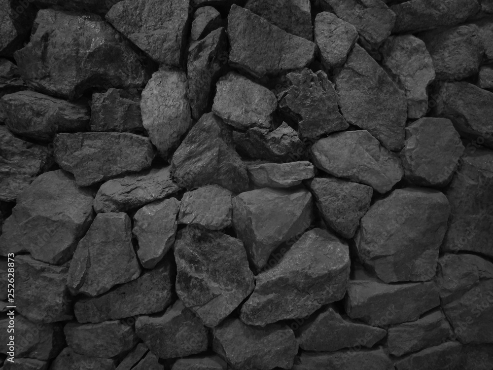 Fototapeta Black Background of stone wall