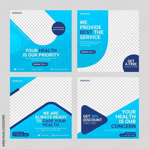 Healthcare post social media template
