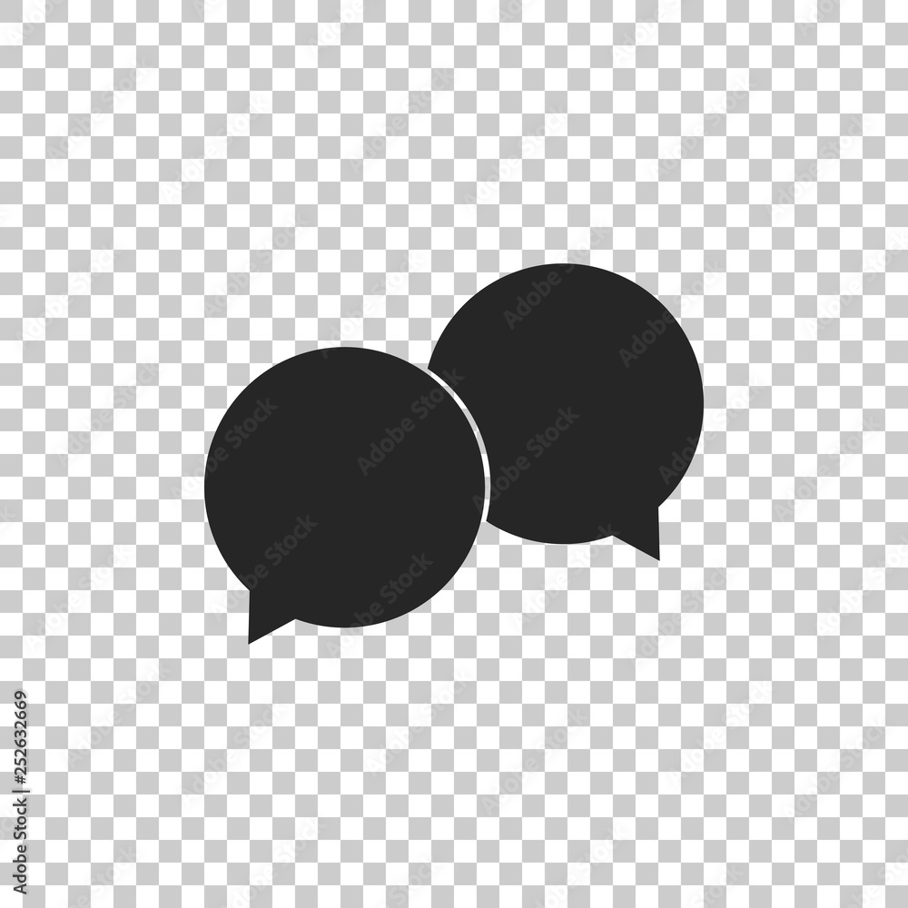 Blank speech bubbles icon isolated on transparent background. Flat design. Vector Illustration Blank speech bubbles icon isolated on transparent background. Flat design. Vector Illustration