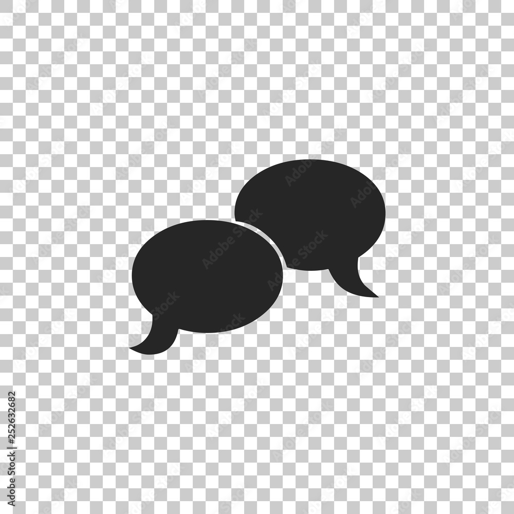 Blank speech bubbles icon isolated on transparent background. Flat design. Vector Illustration Blank speech bubbles icon isolated on transparent background. Flat design. Vector Illustration