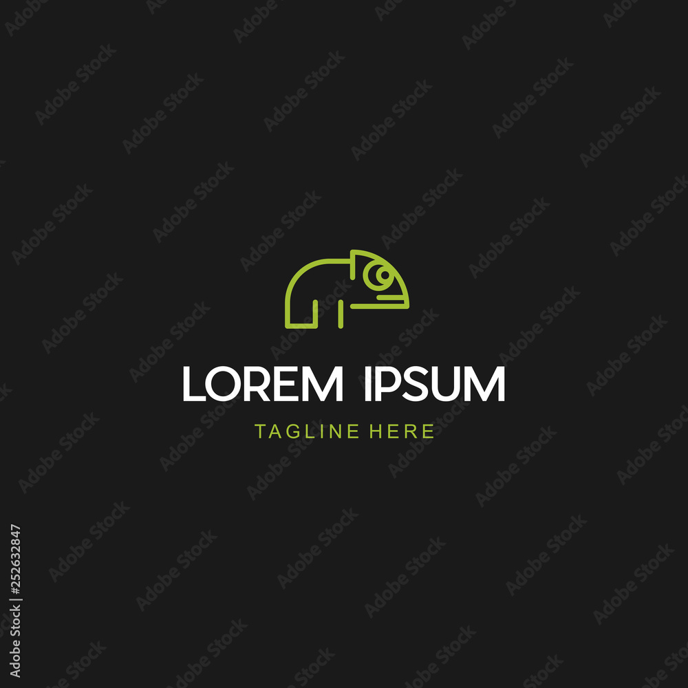 Chameleon Creative Vector Logo Design Chameleon Creative Vector Logo Design