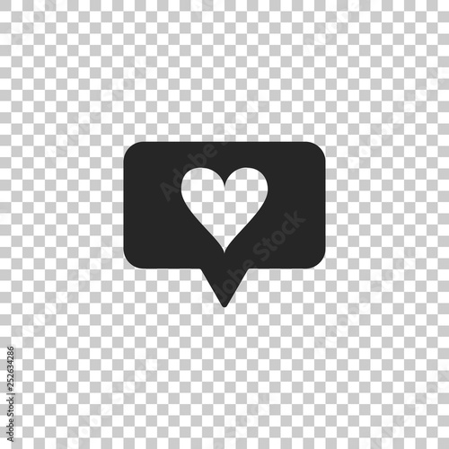 Like And Heart Icon Isolated On Transparent Background Counter Notification Icon Follower Insta Flat Design Vector Illustration Stock Vector Adobe Stock
