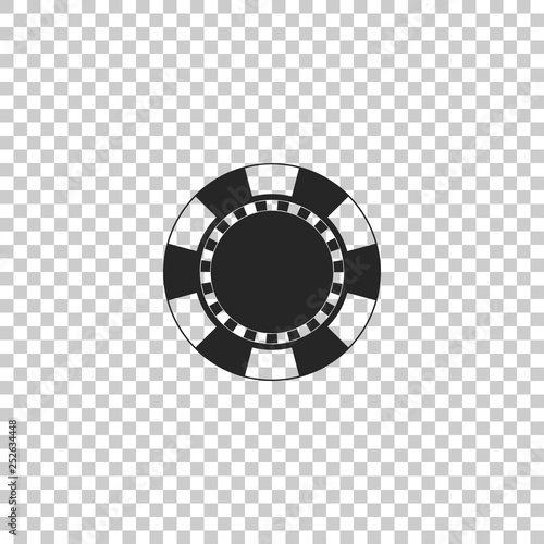 Casino chip icon isolated on transparent background. Flat design. Vector Illustration