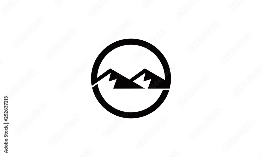 circle mountain vector circle mountain vector