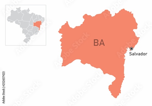 Bahia State map illustration