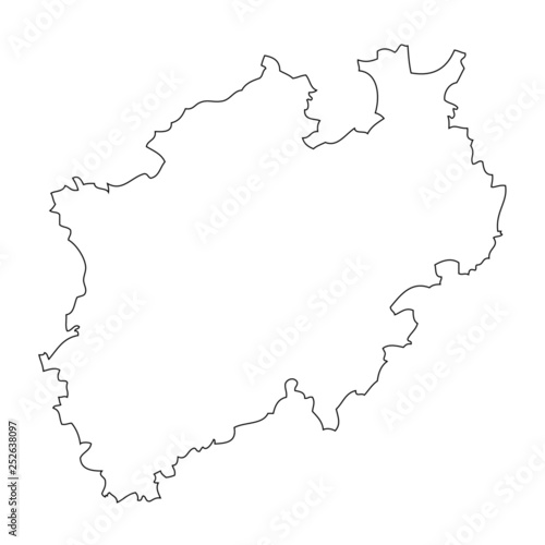 Nordrhein-Westfalen  D  sseldorf - map region of Germany