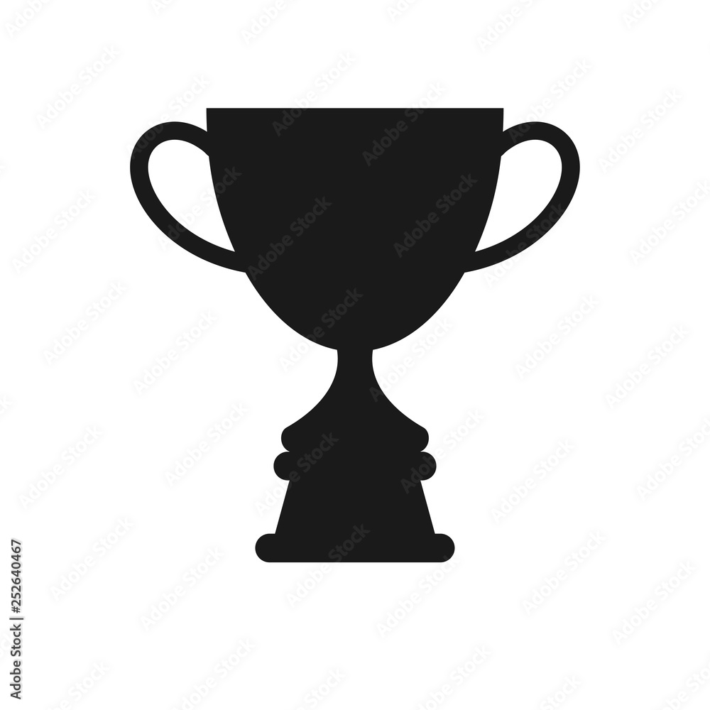 champion trophy cup black icon. Vector winner symbol champion trophy cup black icon. Vector winner symbol