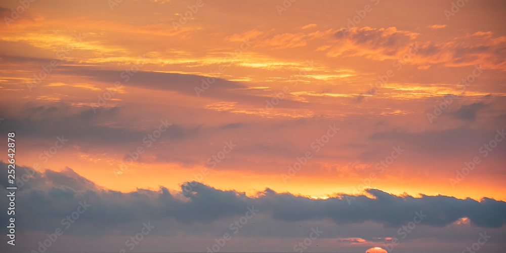 Panoramic Sunset Background