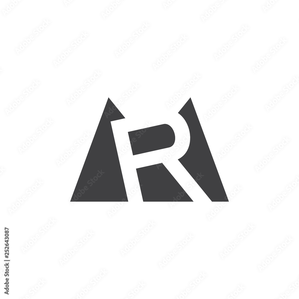 letters mr simple negative space triangle geometric logo letters mr simple negative space triangle geometric logo