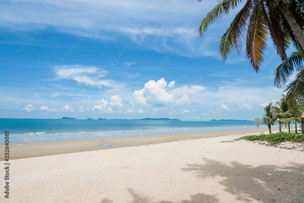 Beautiful nature sea summer background,Sand beach