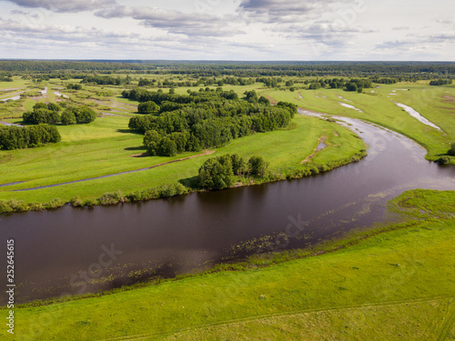 Gulf meadows in the floodplain of the Oka River  Russia