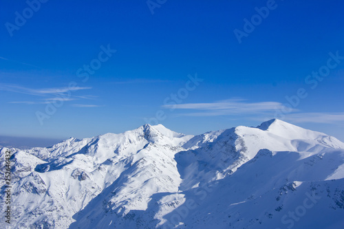 Panoramic view of the snowy mountains © smuki
