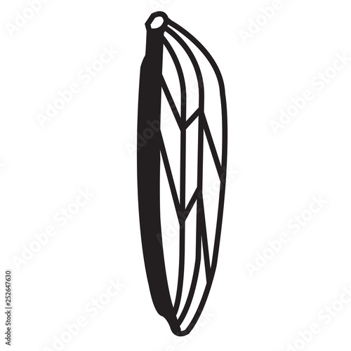 Abstract geometric Paddy seed icon logo design inspiration for laser cutting