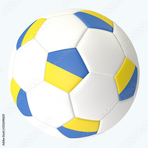 Obraz na płótnie 3D rendered soccerball w salonie