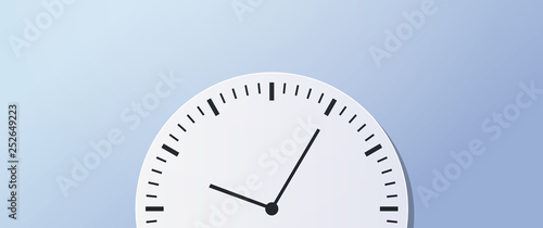 Time management deadline business timing concept circle clock icon horizontal banner