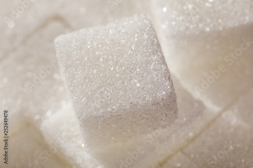 cube sugar heap close-up