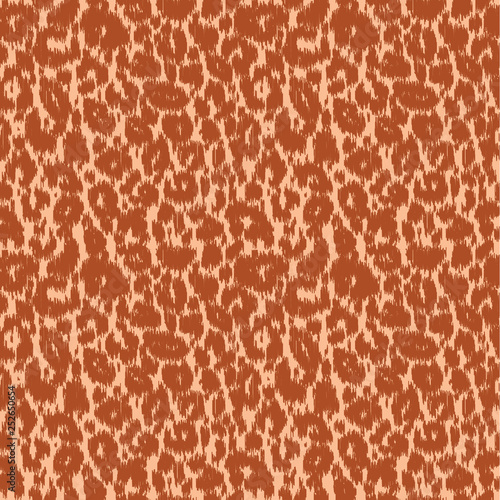 Seamless leopard wild nature embroidery pattern. Vector animal print.